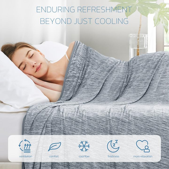 Foto 3 pulgar | Manta Refrescante Degrees Of Comfort Summer Queen Grey - Venta Internacional.