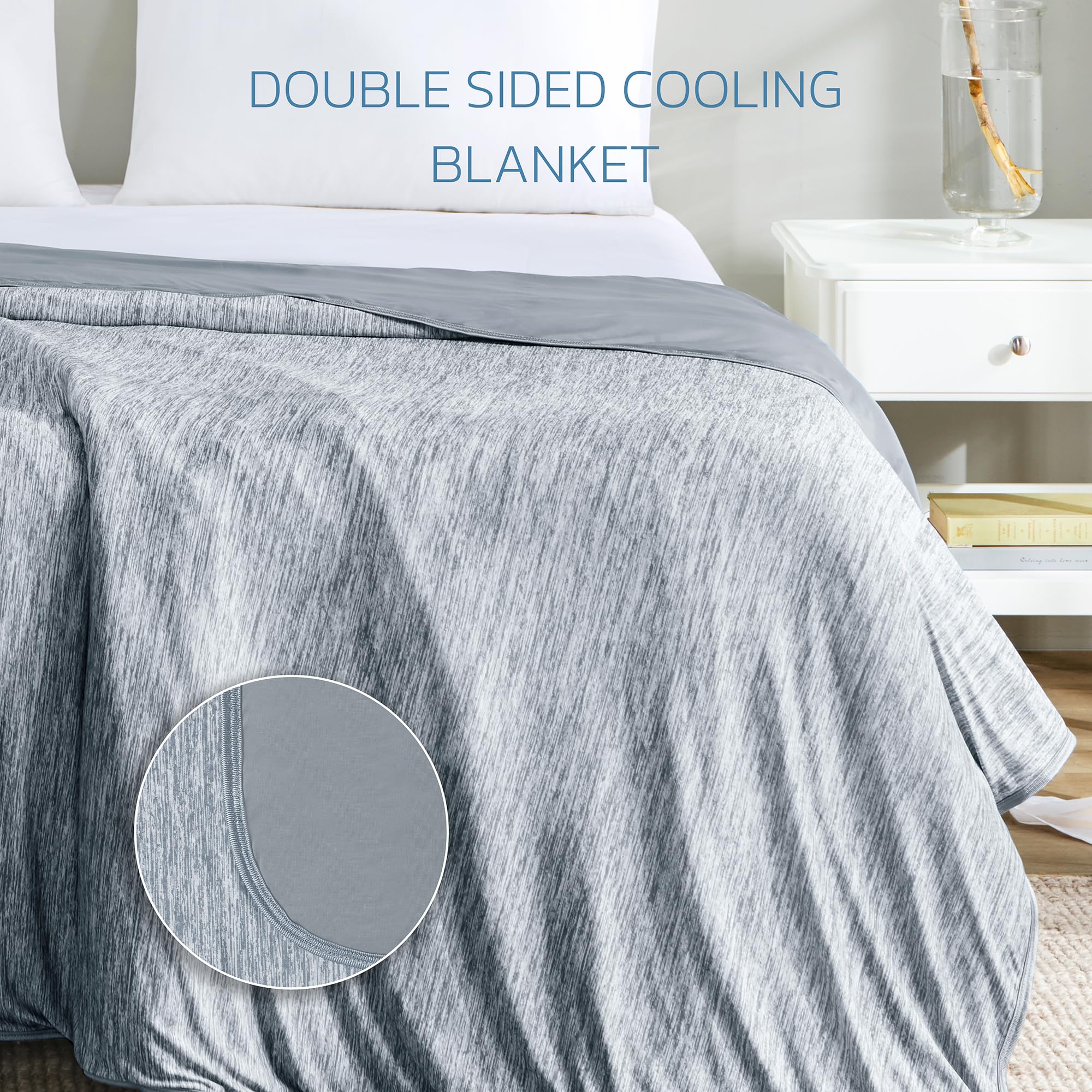 Foto 4 pulgar | Manta Refrescante Degrees Of Comfort Summer Queen Grey - Venta Internacional.