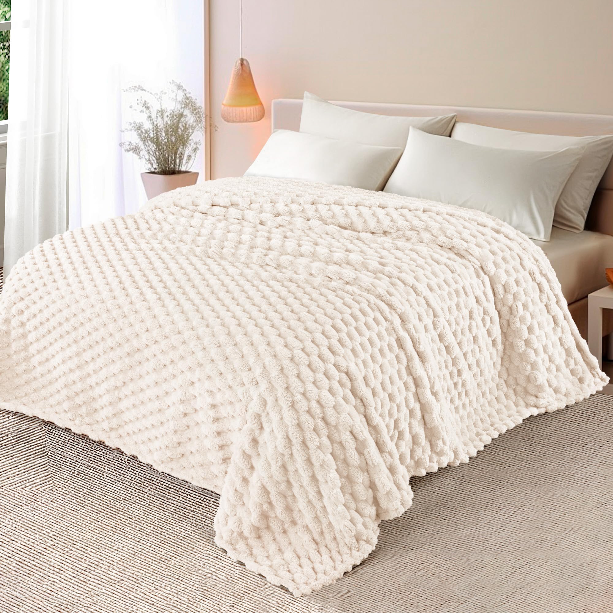 Foto 1 | Manta Whale Flotilla Fluffy Queen, 230 X 230 Cm, Color Marfil - Venta Internacional.