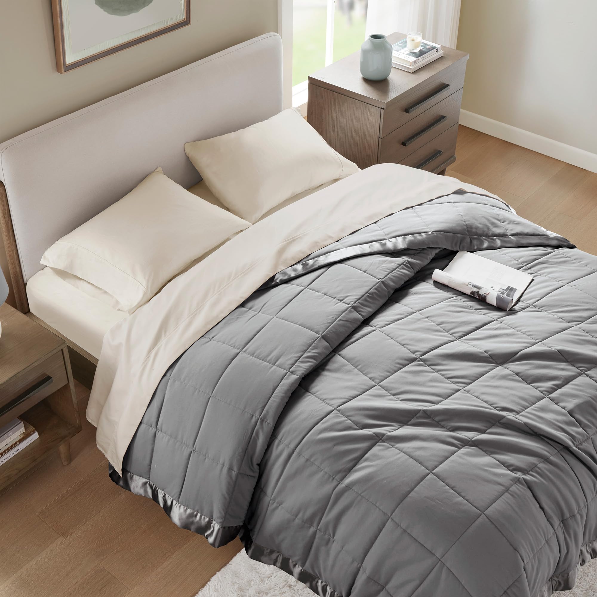 Foto 7 | Manta Madison Park Windom Down Alternative King Charcoal - Venta Internacional.