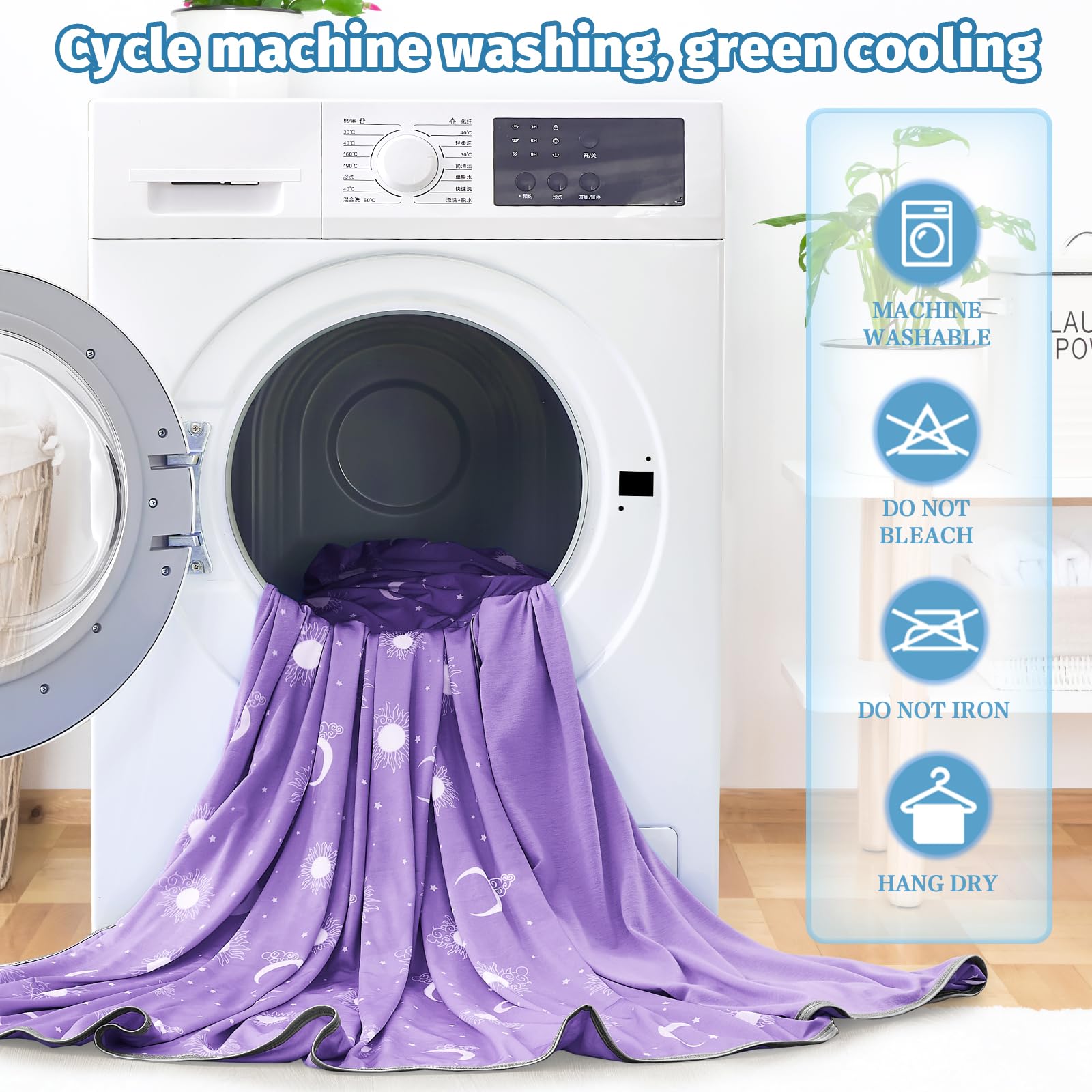 Foto 4 | Manta Refrescante En La Mano, Tamaño Queen, Color Morado Fantasy - Venta Internacional.
