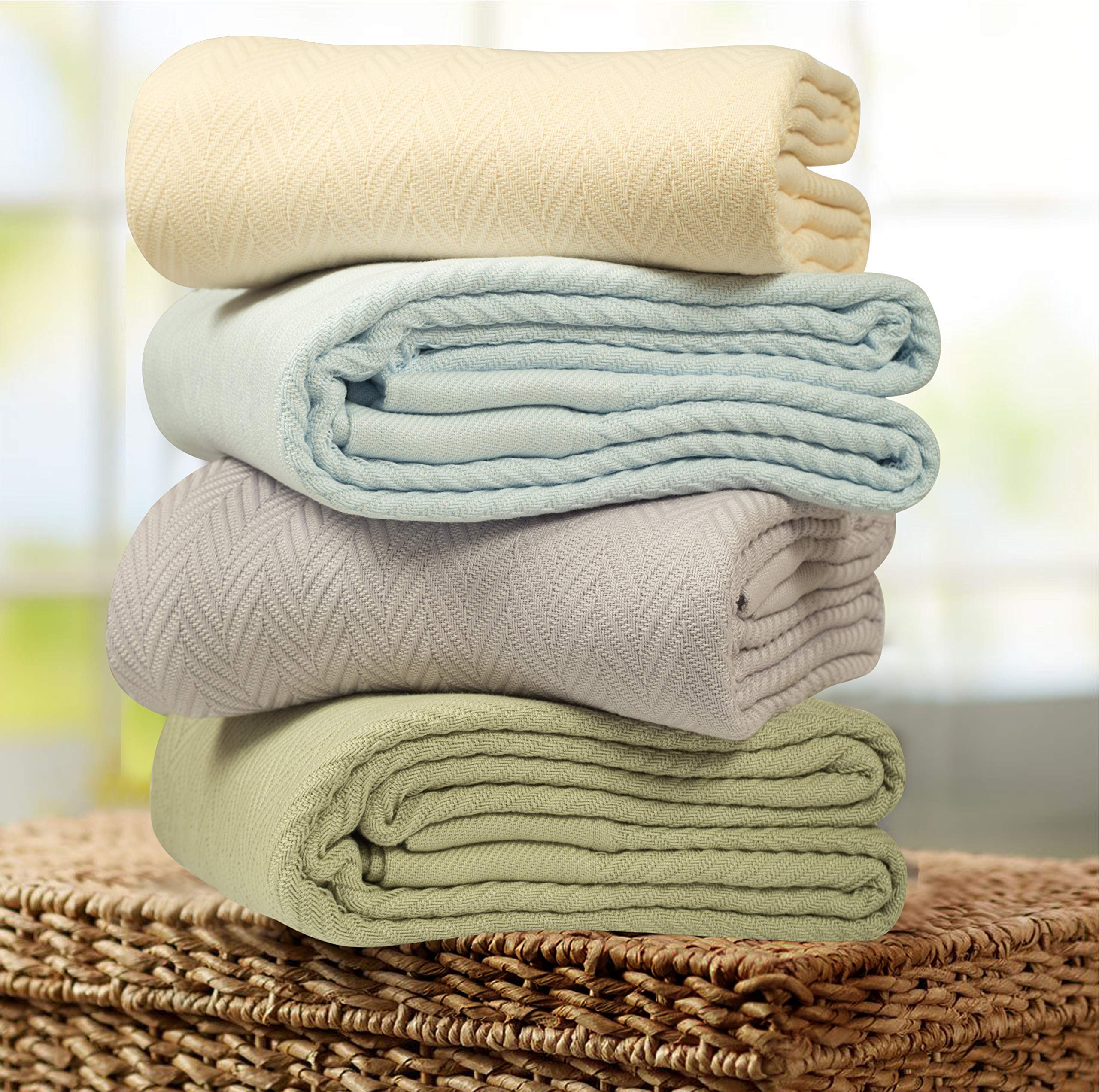 Foto 2 | Manta Threadmill Luxury Cotton Queen Para Todas Las Estaciones, Color Blanco - Venta Internacional.
