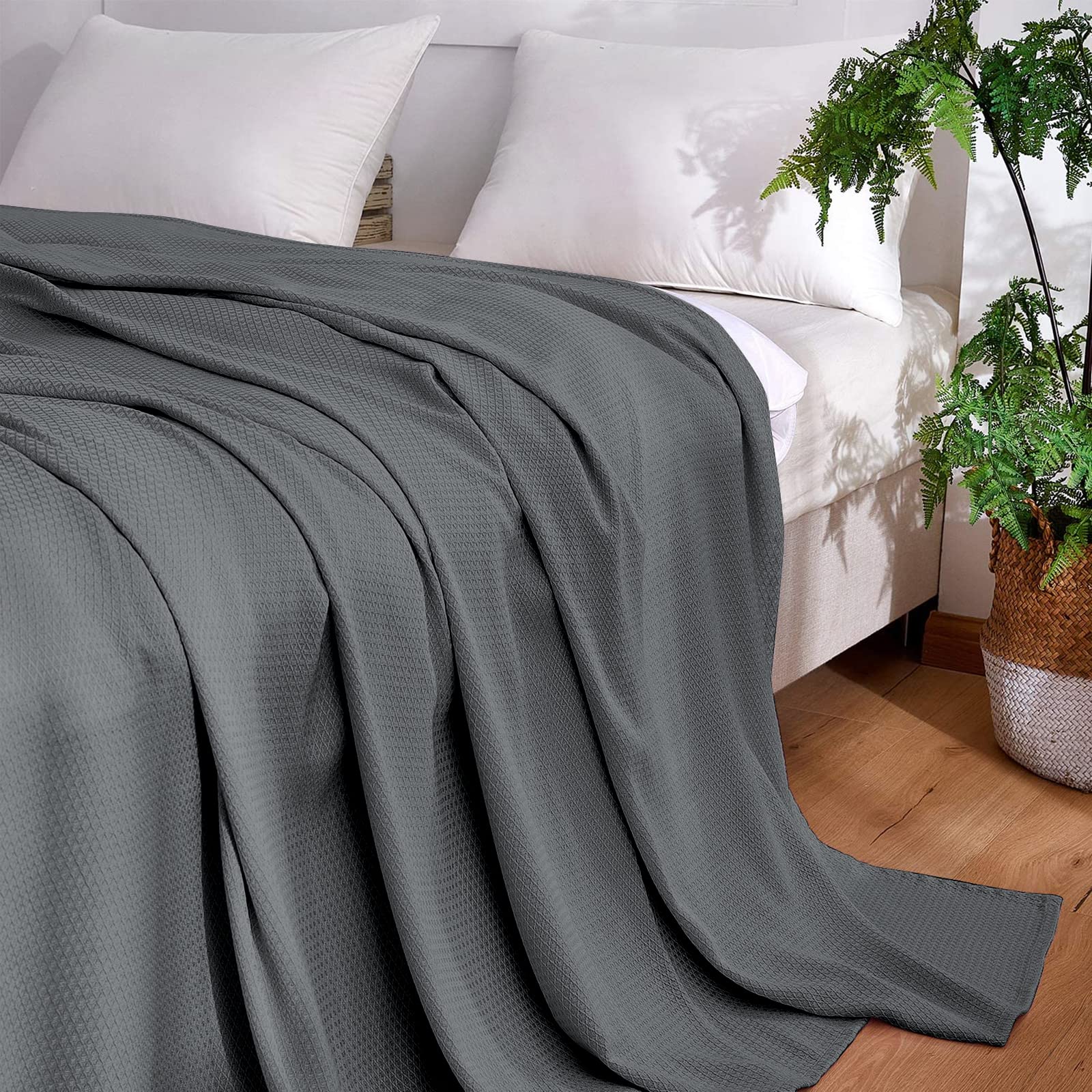 Foto 3 pulgar | Manta Refrescante Dangtop Rayon Bamboo 200x230 Cm Gris Oscuro - Venta Internacional