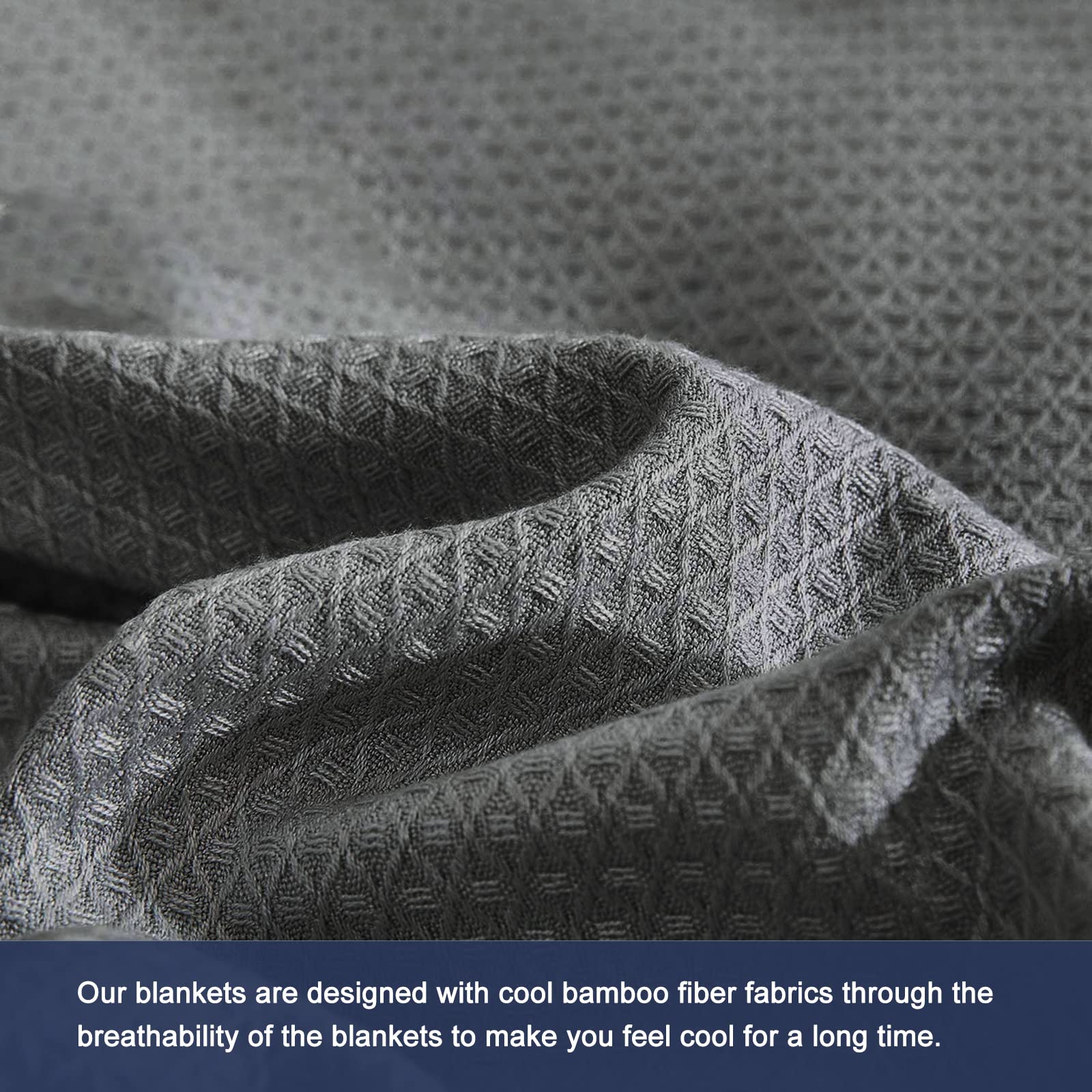 Foto 4 pulgar | Manta Refrescante Dangtop Rayon Bamboo 200x230 Cm Gris Oscuro - Venta Internacional