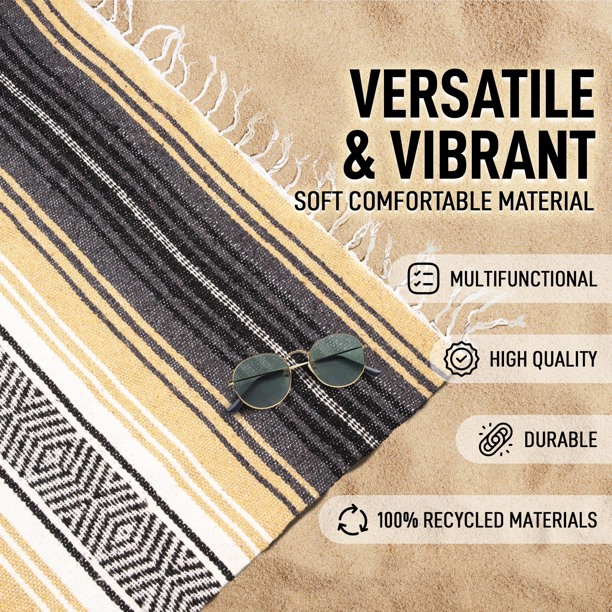 Foto 3 pulgar | Manta Hydration Nation Authentic Mexican 70x50 Sand - Venta Internacional.