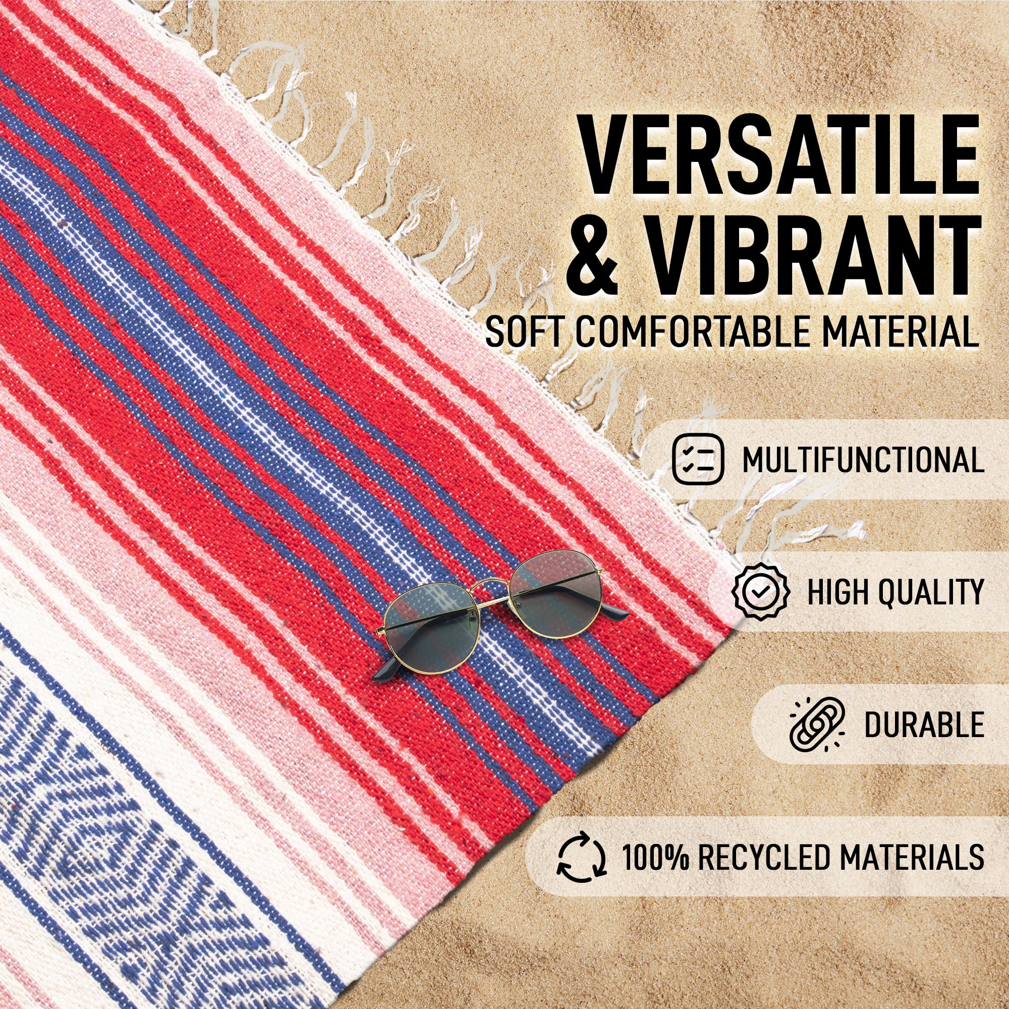 Foto 2 | Manta Hydration Nation Authentic Mexican 70x50 - Coral - Venta Internacional.