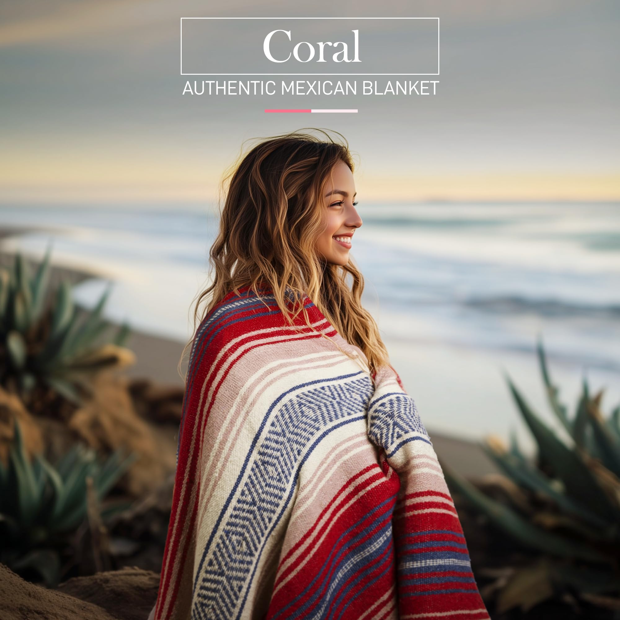 Foto 6 | Manta Hydration Nation Authentic Mexican 70x50 - Coral - Venta Internacional.