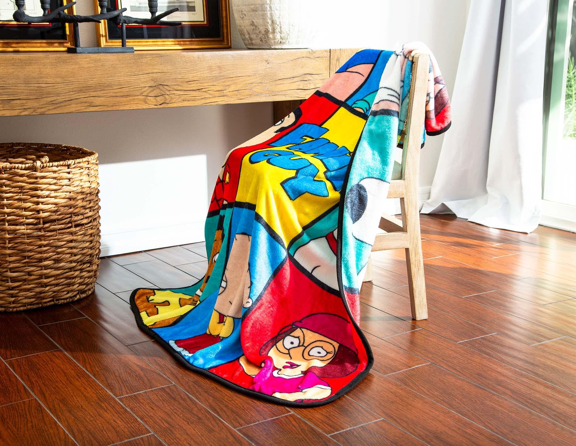 Foto 8 pulgar | Manta Con Forma De Cuadrícula Con El Personaje De Padre De Familia Raschel, 115 X 150 Cm - Venta Internacional.