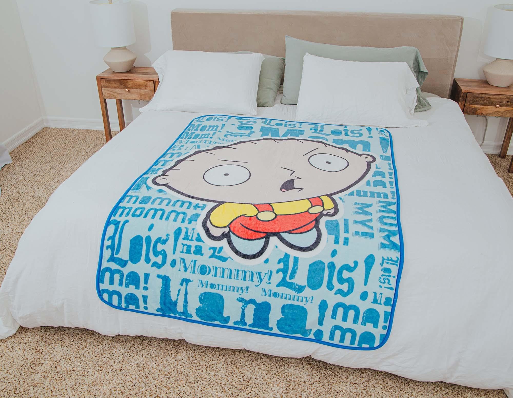 Foto 7 pulgar | Manta Family Guy Stewie Griffin Mama Raschel 115 X 150 Cm - Venta Internacional.