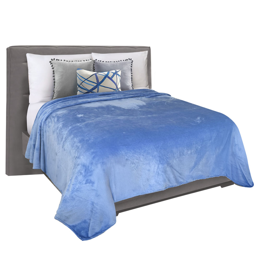 Cobertor Ligero Individual Ultrasuave Azul Térmico Celeste