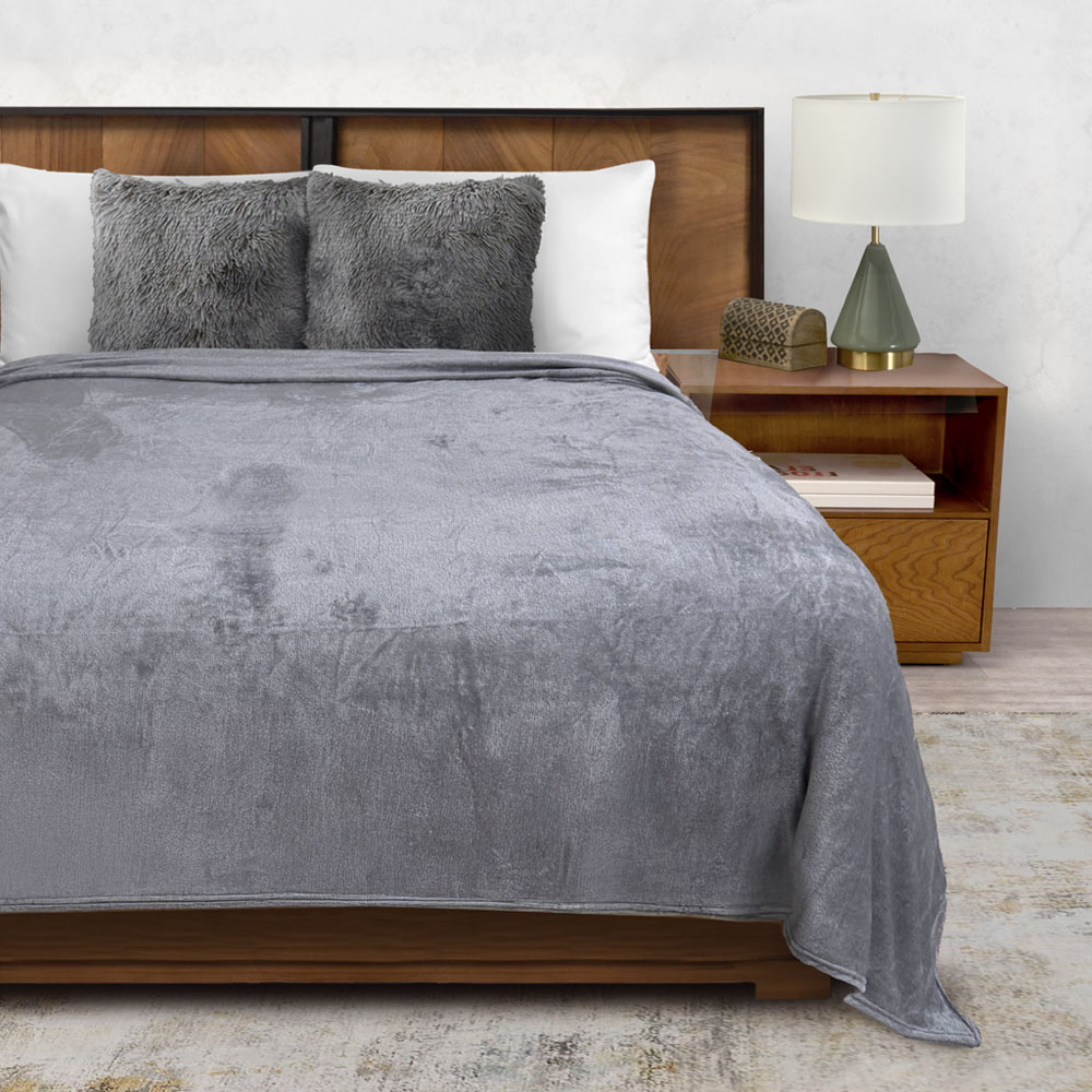 Foto 4 | Cobertor Ligero King Size Ultrasuave Gris Térmico