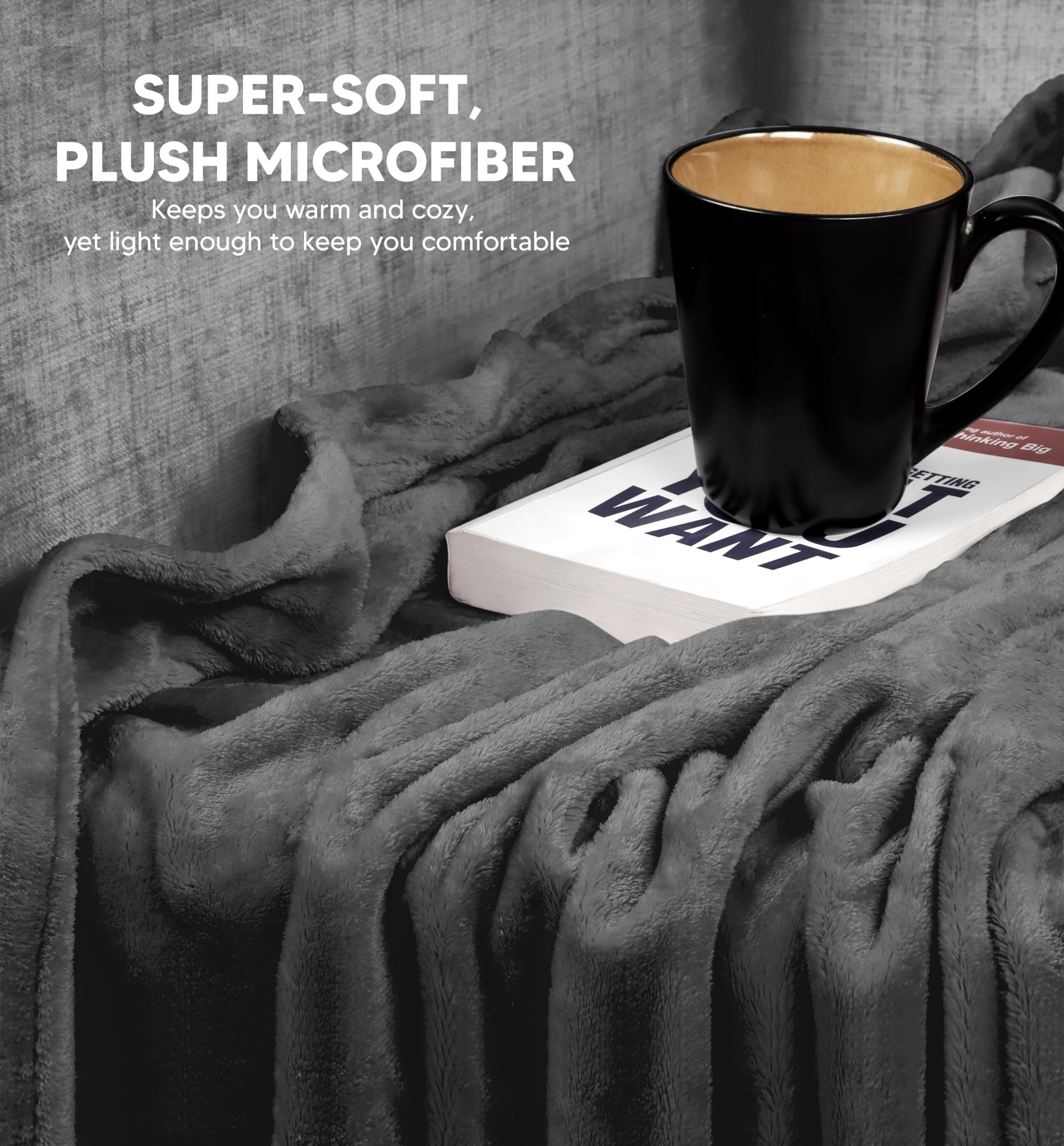 Foto 4 pulgar | Manta Polar Blanket Utopia Bedding, Talla Xl, Gris, 300 G/m², 130 X 180 Cm - Venta Internacional.