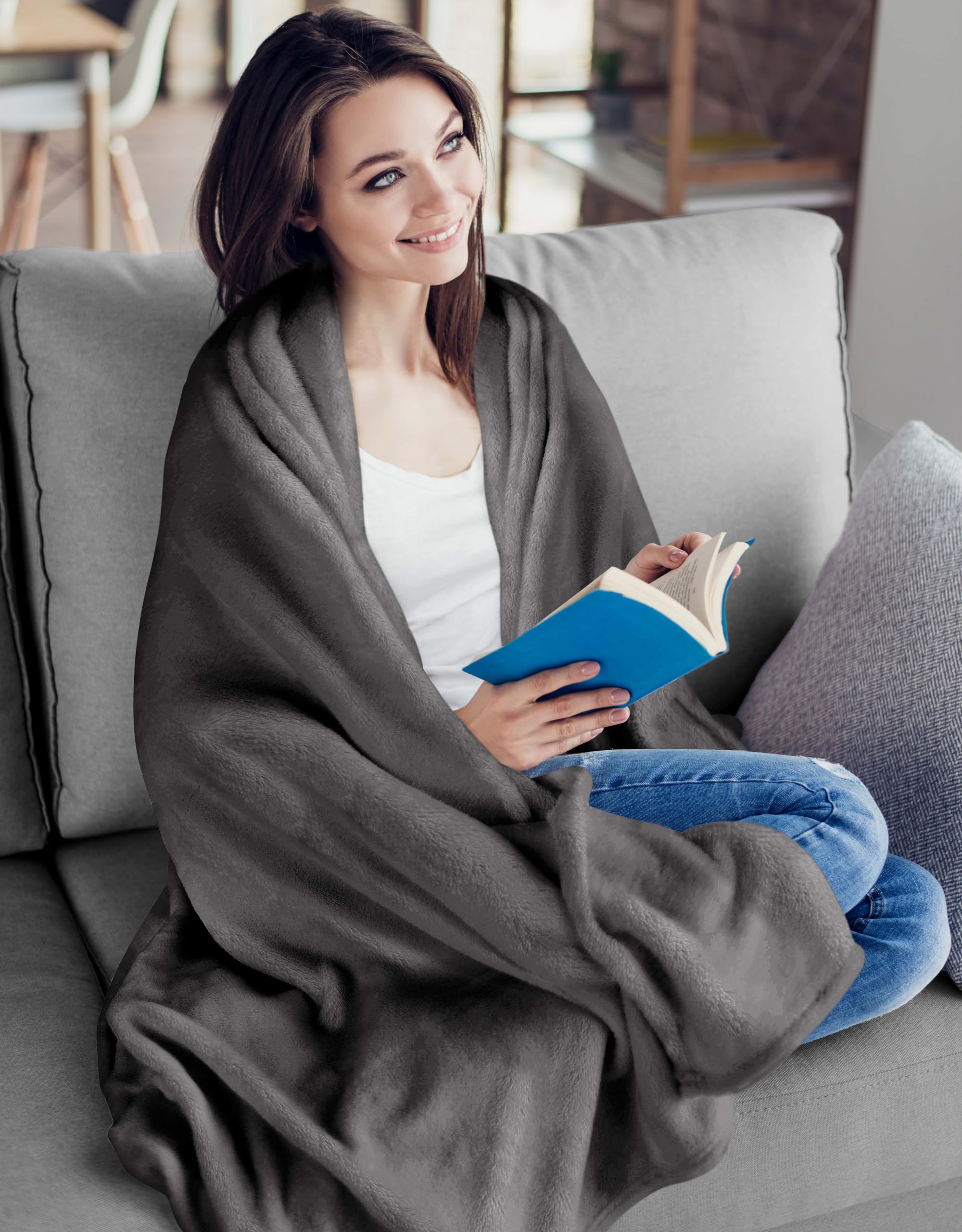 Foto 5 pulgar | Manta Polar Blanket Utopia Bedding, Talla Xl, Gris, 300 G/m², 130 X 180 Cm - Venta Internacional.