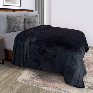 Foto 5 | Cobertor Ligero Matrimonial Ultrasuave Negro Térmico