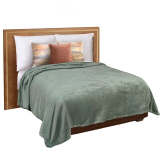 Foto 1 | Cobertor Ligero Matrimonial Ultrasuave Verde Térmico
