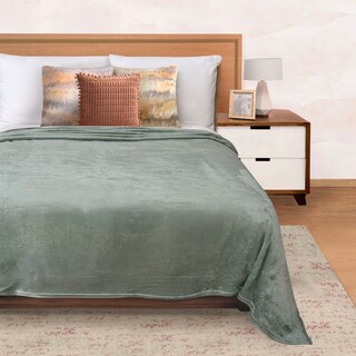 Foto 4 | Cobertor Ligero Matrimonial Ultrasuave Verde Térmico