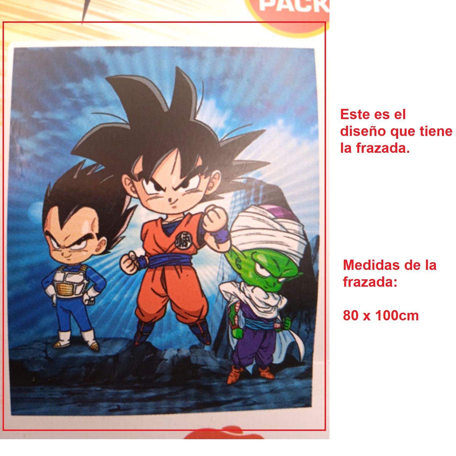 Foto 4 pulgar | Frazada Dragon Ball Con Shape
