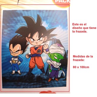 Foto 3 | Frazada Dragon Ball Con Shape