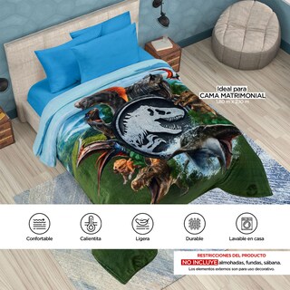 Foto 8 | Cobertor Serenity Matrimonial Jurassic World Giants