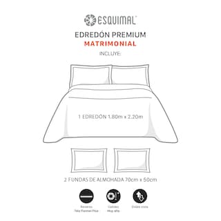 Foto 4 | Cobertor Edredón Esquimal Con Fundas De Almohada Heno Matrimonial