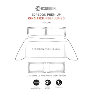 Foto 4 | Cobertor Edredón Esquimal Con Fundas De Almohada Heno Mega Jumbo King Size