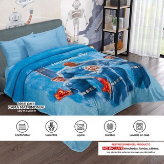 Foto 7 | Cobertor Serenity Matrimonial Fantastic Four Blue