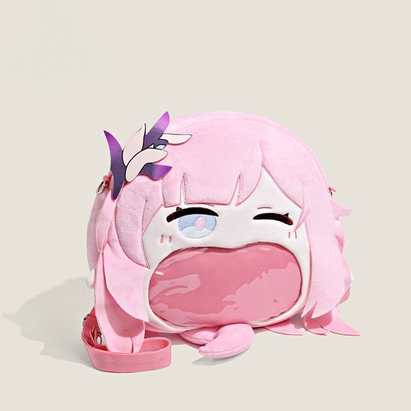 Foto 3 pulgar | Mochila De Felpa Sanmu Honkai Impact 3 Elysia Anime Big Mouth - Venta Internacional.