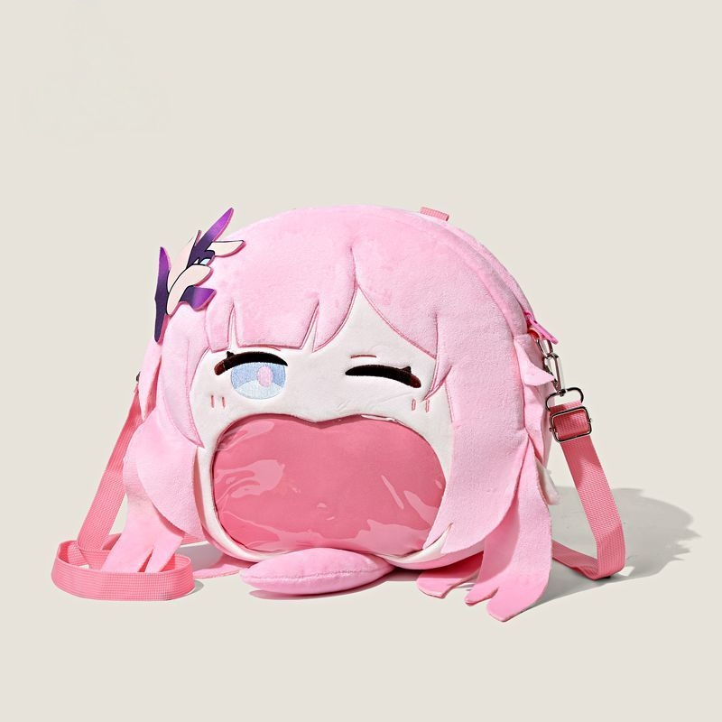 Foto 4 pulgar | Mochila De Felpa Sanmu Honkai Impact 3 Elysia Anime Big Mouth - Venta Internacional.