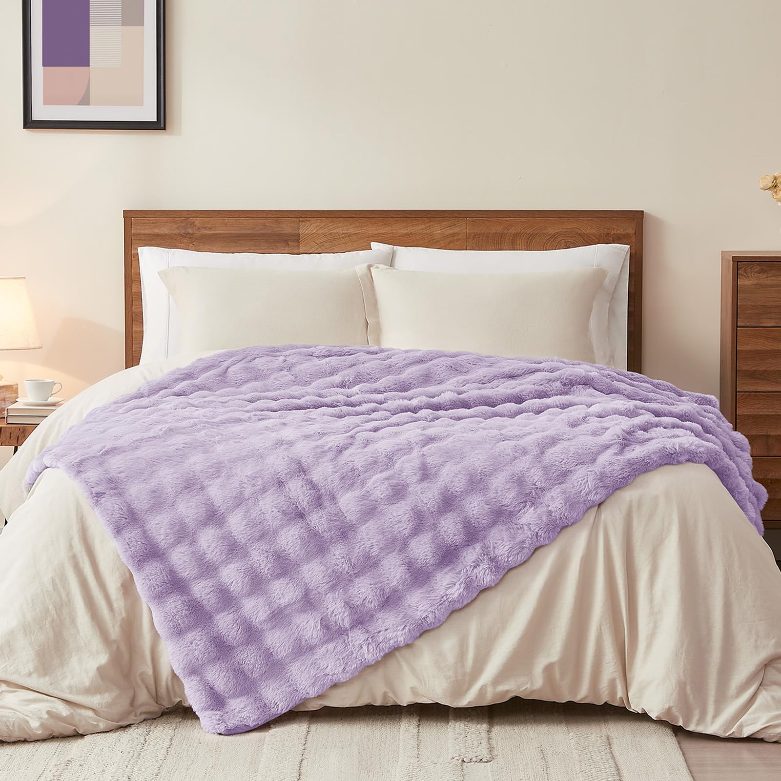 Foto 1 | Manta L'agraty De Piel Sintética  150 X 200 Cm  Color Morado - Venta Internacional.