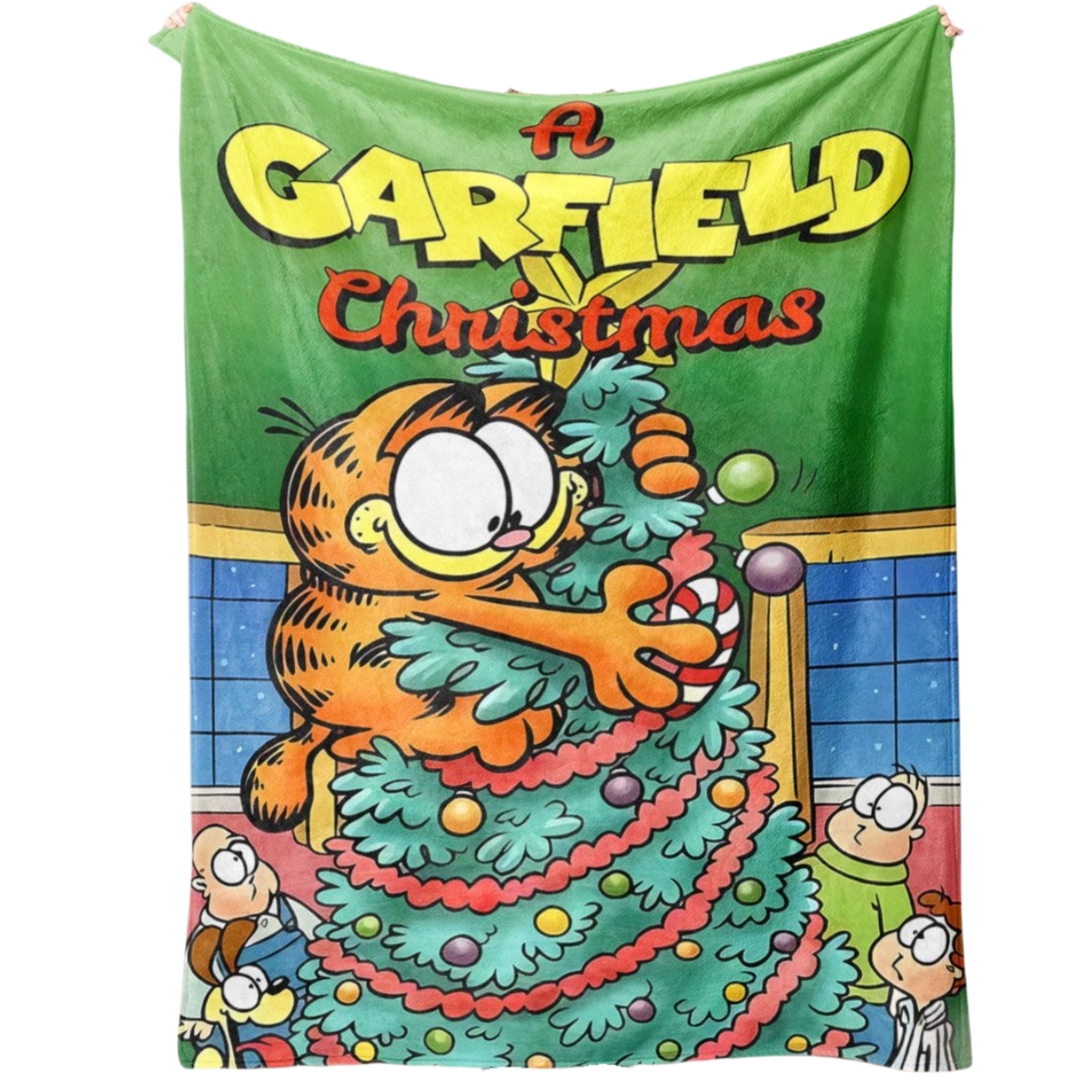 Foto 2 pulgar | Manta Sanmu De Franela Suave Para Árbol De Navidad Garfield  300 G - Venta Internacional.