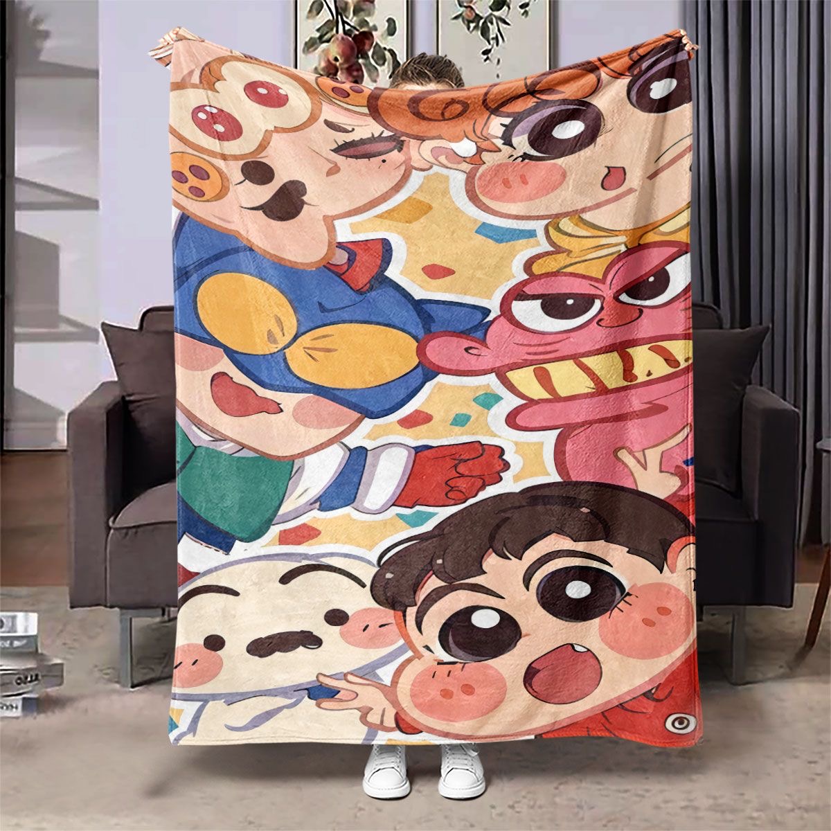 Foto 5 | Manta Sanmu Frannel Soft Anime Crayon Shin-chan- Venta Internacional