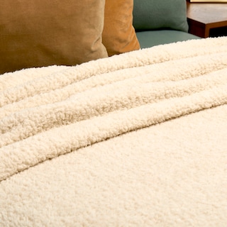 Foto 4 | Cobertor Ligero King Size Elefantito Hogar Avena Color Beige Sherpa Térmica