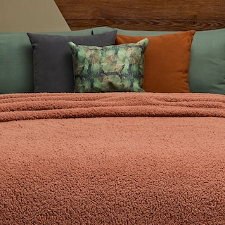 Foto 4 | Cobertor Ligero King Size Elefantito Hogar Latte Color Marrón Sherpa Térmica
