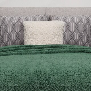 Foto 4 | Cobertor Ligero King Size Elefantito Hogar Color Olivo Sherpa Térmica