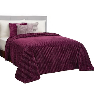 Foto 1 | Cobertor Ligero King Size Elefantito Hogar Gala Color Vino Suave Textura 3d