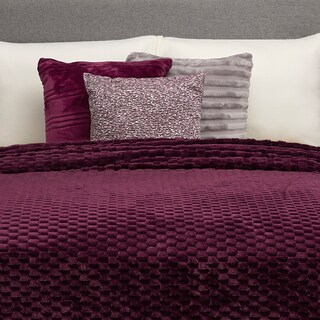 Foto 4 | Cobertor Ligero King Size Elefantito Hogar Gala Color Vino Suave Textura 3d
