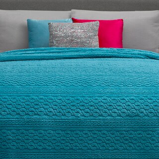 Foto 4 | Cobertor Ligero King Size Elefantito Hogar Lazuli Color Azul Suave Textura 3d