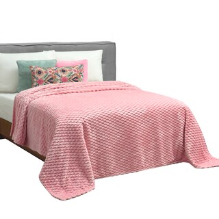 Foto 1 | Cobertor Ligero King Size Elefantito Hogar Isabela Color Rosa Suave Textura 3d