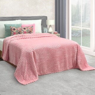 Foto 2 | Cobertor Ligero King Size Elefantito Hogar Isabela Color Rosa Suave Textura 3d