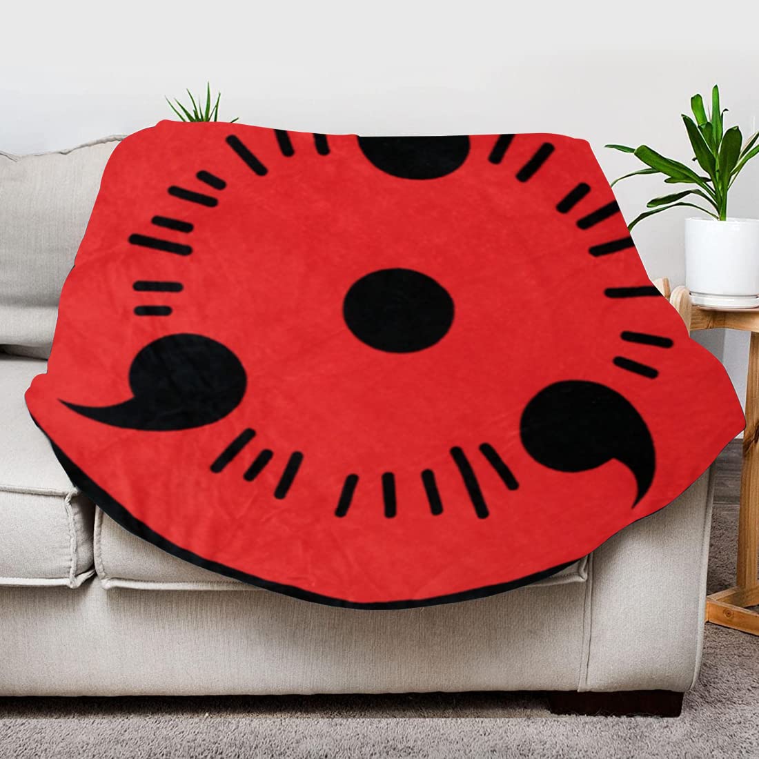Foto 2 | Manta Just Funky Naruto Shippuden Sharingan 122 Cm - Venta Internacional.