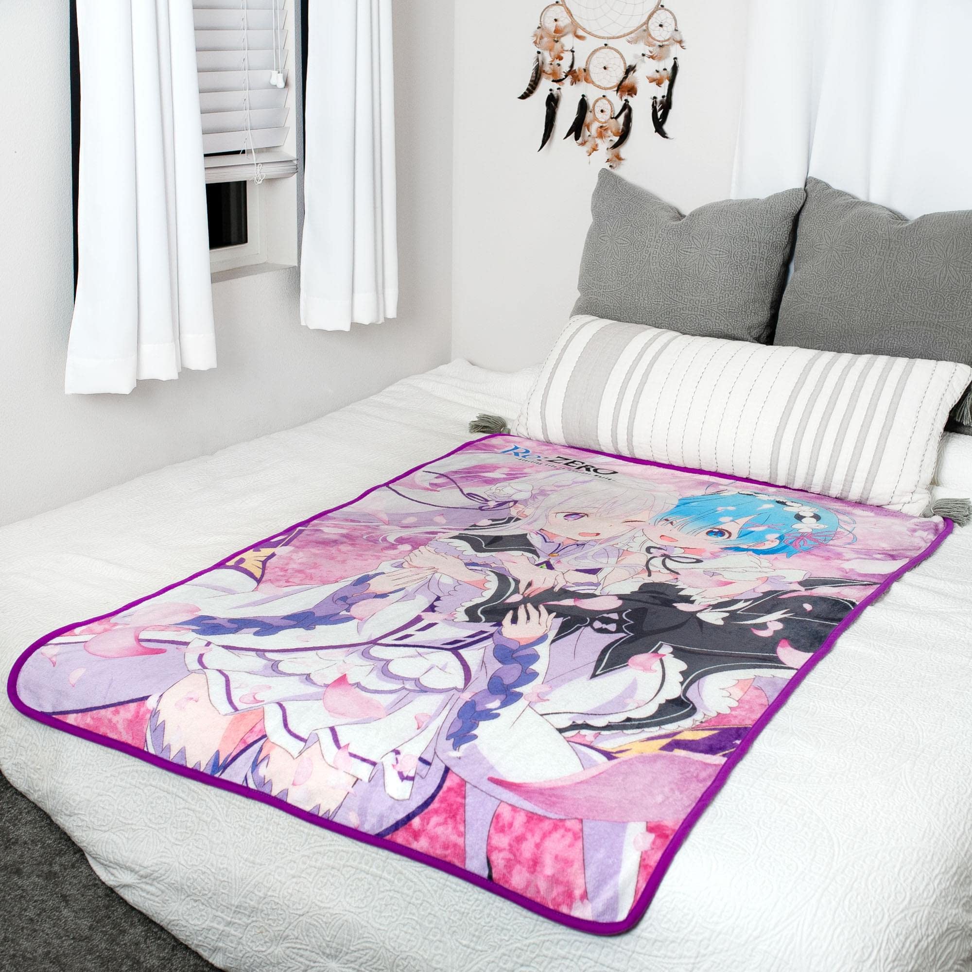 Foto 7 pulgar | Manta De Felpa Just Funky Re:zero Anime 114 X 152 Cm - Venta Internacional.
