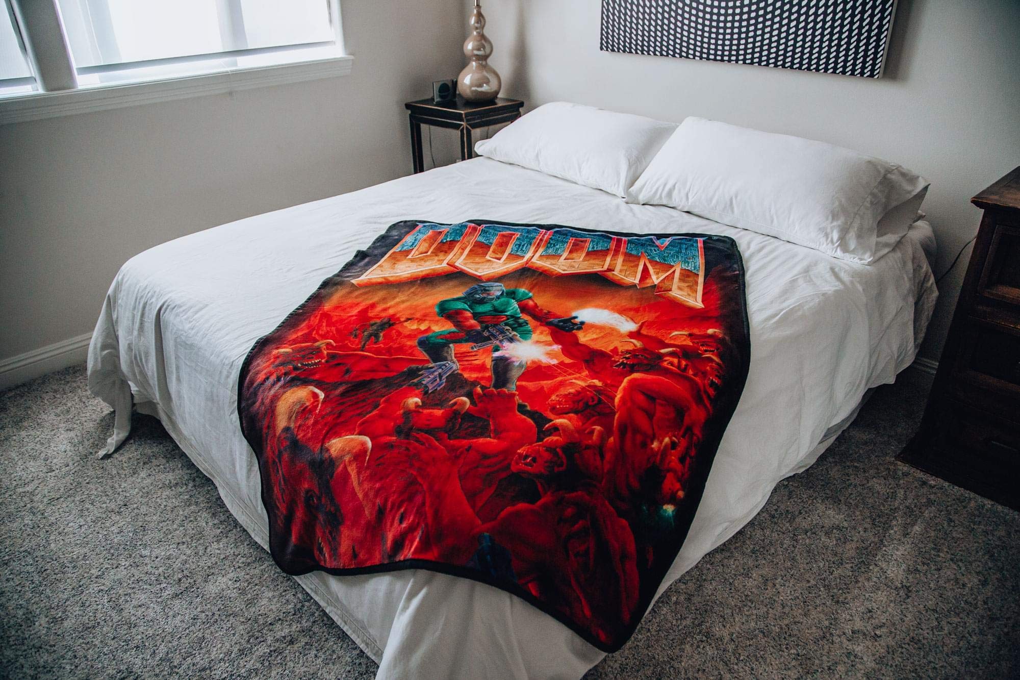 Foto 6 | Manta De Forro Polar Just Funky Doom  Clásica Y Acogedora  114 X 152 Cm - Venta Internacional.