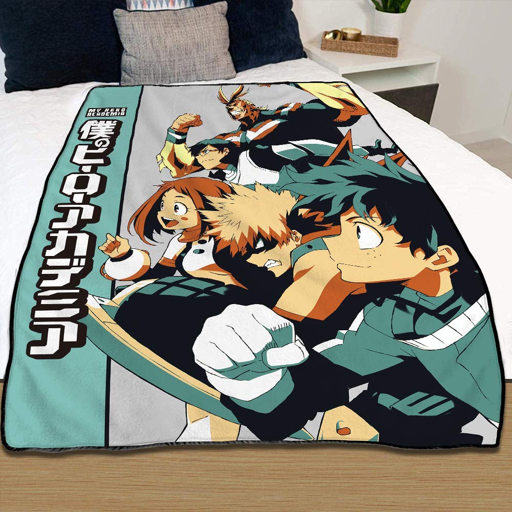 Foto 3 pulgar | Manta De Felpa Just Funky My Hero Academia Mha  Azul Claro  114 X 152 Cm - Venta Internacional.