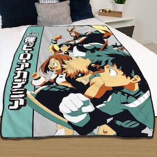 Foto 2 | Manta De Felpa Just Funky My Hero Academia Mha Azul Claro 114 X 152 Cm - Venta Internacional.