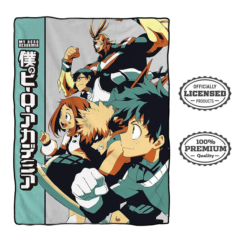 Foto 4 pulgar | Manta De Felpa Just Funky My Hero Academia Mha  Azul Claro  114 X 152 Cm - Venta Internacional.