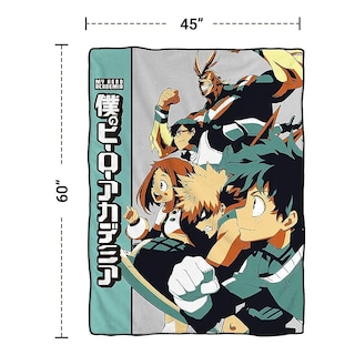Foto 4 | Manta De Felpa Just Funky My Hero Academia Mha Azul Claro 114 X 152 Cm - Venta Internacional.