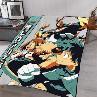 Foto 5 | Manta De Felpa Just Funky My Hero Academia Mha Azul Claro 114 X 152 Cm - Venta Internacional.
