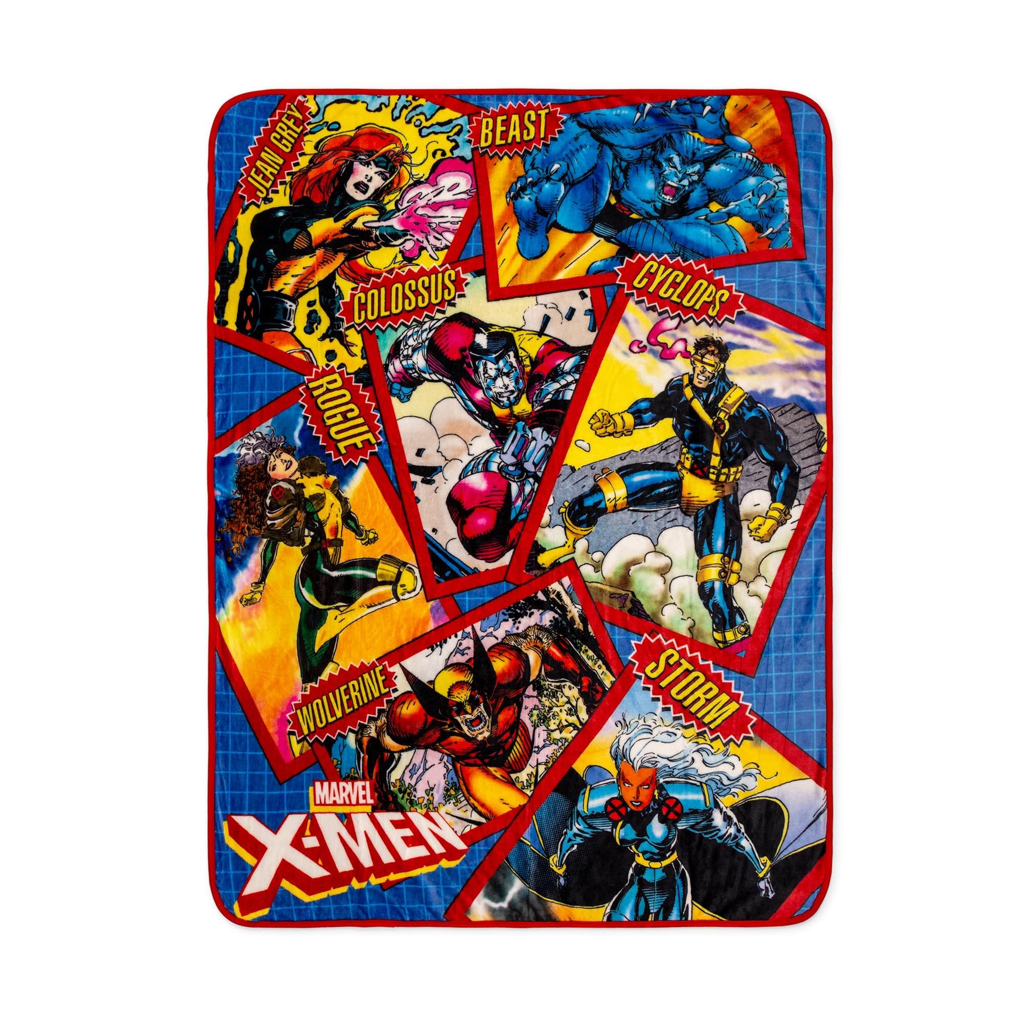 Foto 2 pulgar | Manta Plateada Con Tarjetas De Personajes De Los X-men De Buffalo  Marvel - Venta Internacional.
