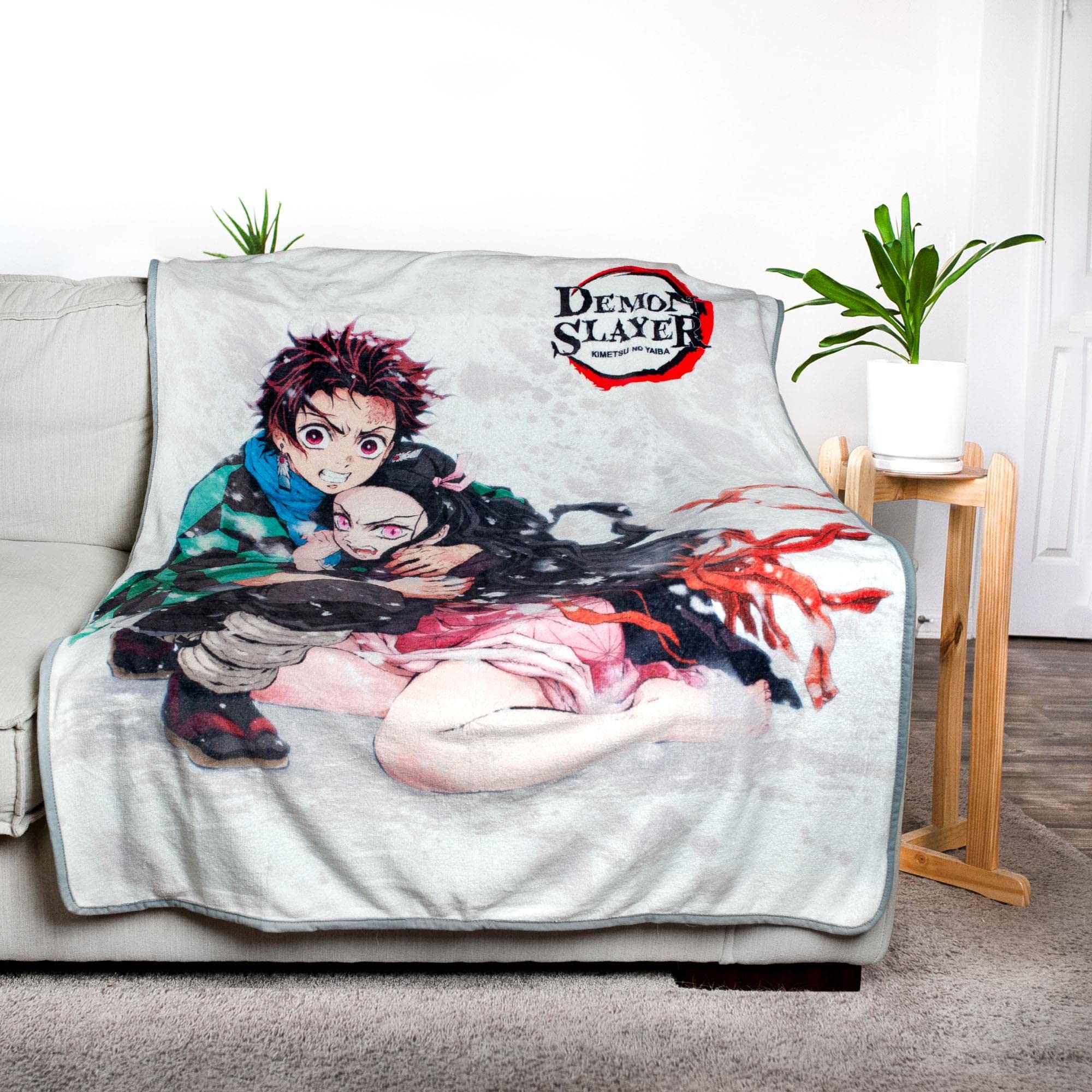 Foto 4 pulgar | Manta Just Funky Demon Slayer Tanjiro & Nezuko - Venta Internacional.