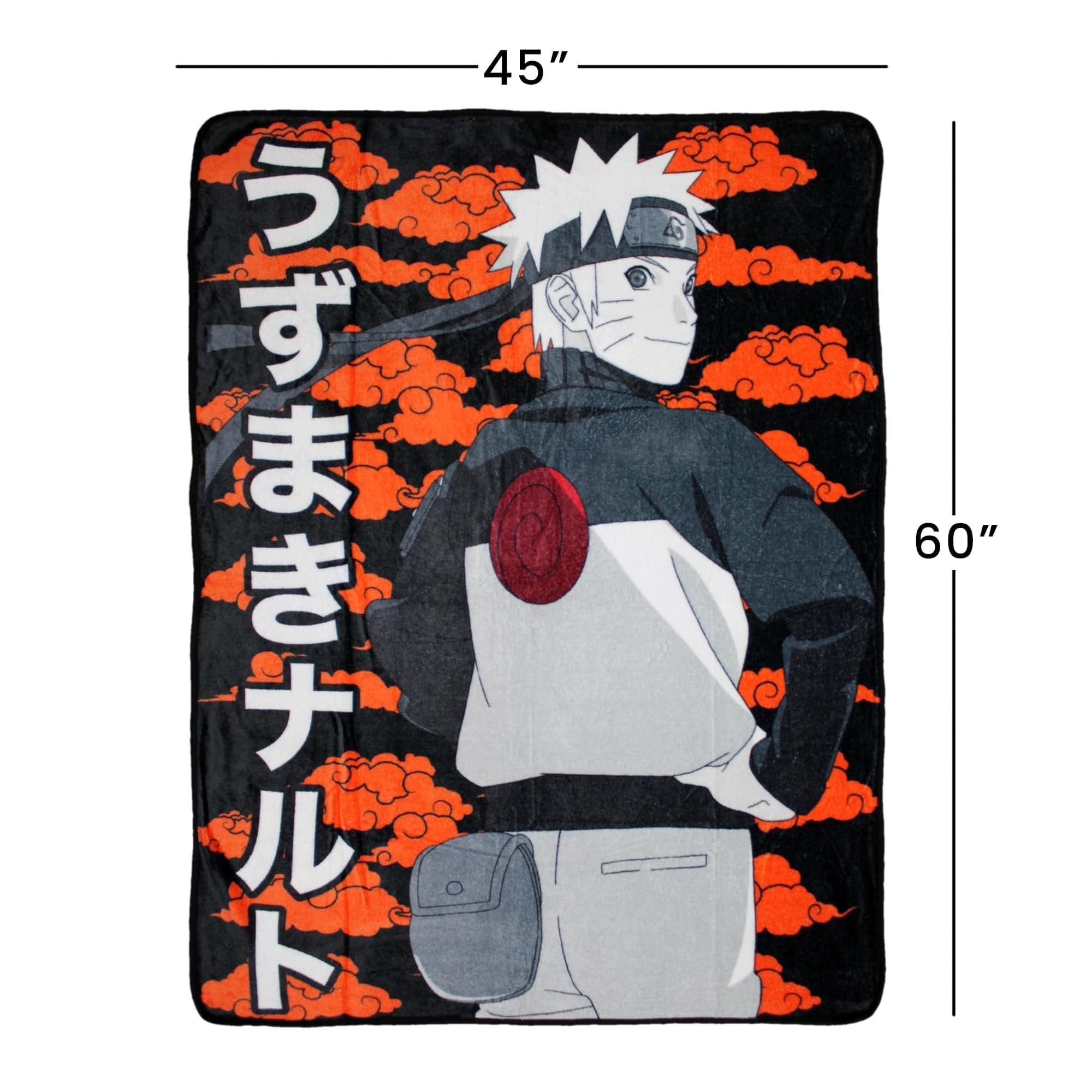 Foto 2 | Manta Polar Con Los Personajes De Just Funky Naruto Shippuden - Venta Internacional.